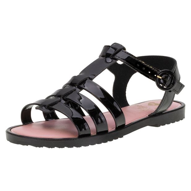 Sandália Infantil Feminina Molekinha - 2323114 VERNIZ/PRETO 25