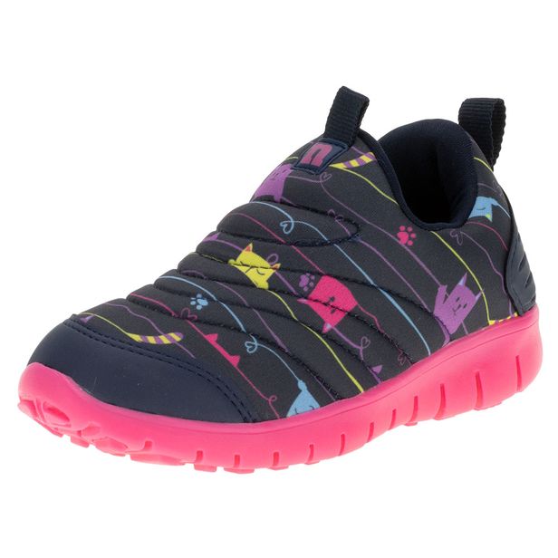 Tênis Infantil Baby Novopé - 10001262 AZUL/ROSA 21