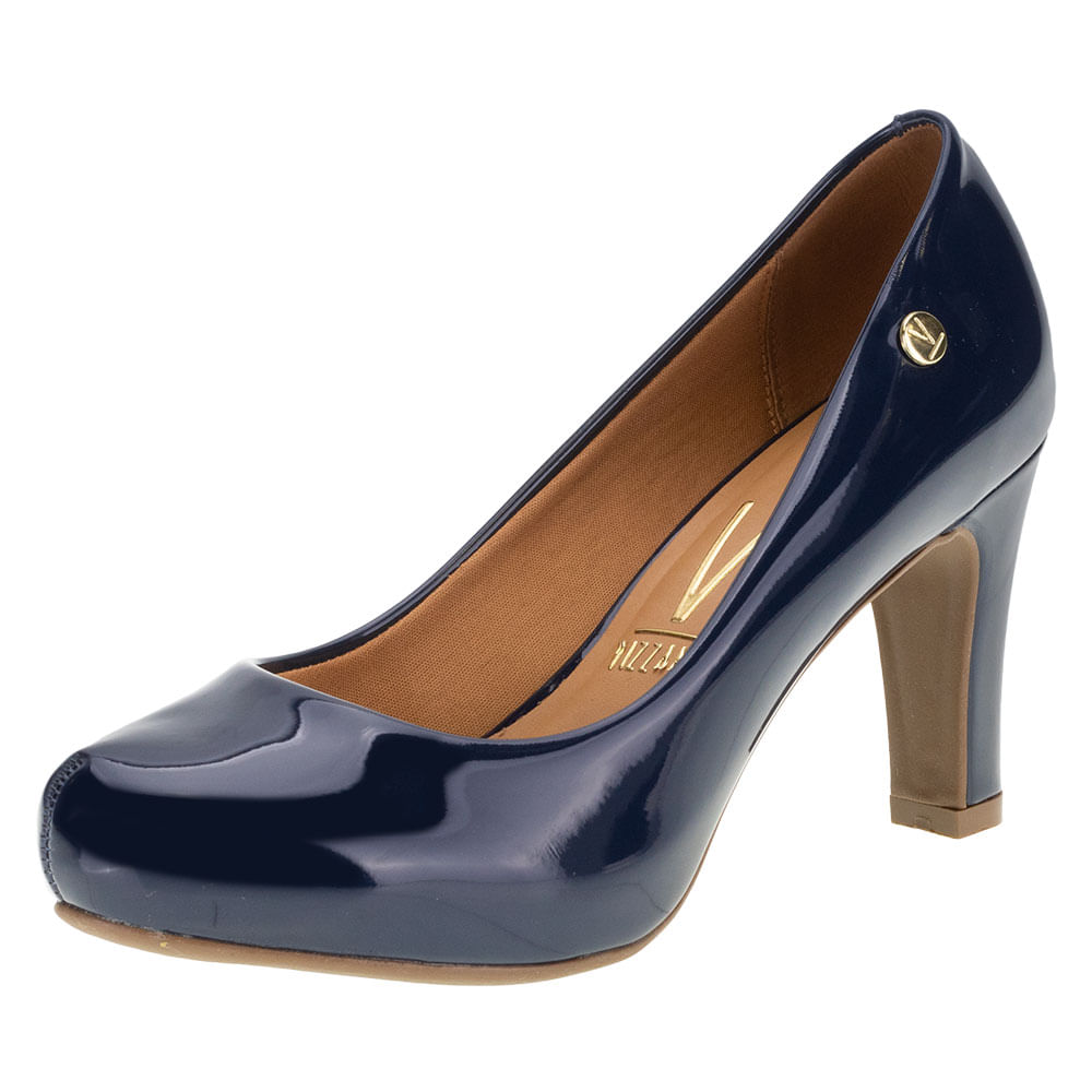Azul Vizzano Sapato Salto Alto Azul Sapato Feminino Dafiti Scarpin
