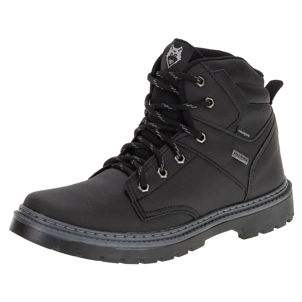 Bota Masculina Coturno Huron 196 PRETO cloviscalcados