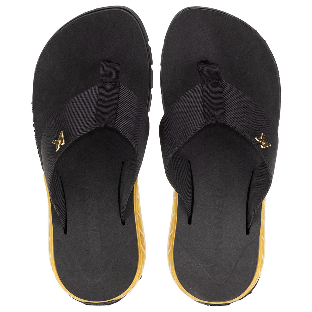 Chinelo Masculino Rakka Kenner DBU PRETO/AMARELO 37