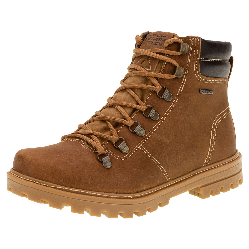 Bota Masculina Coturno Pull UP Pegada 181526 CARAMELO