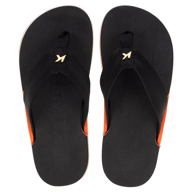 Chinelo Masculino NK6 Pro Kenner - DFZ PRETO/LARANJA 39