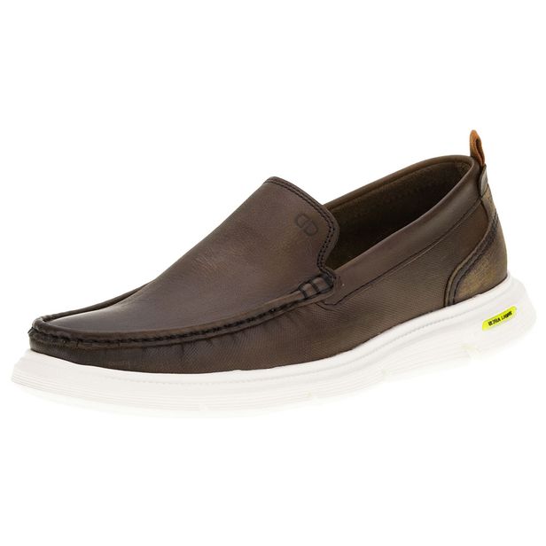 Mocassim Masculino Smith Ultra Light Democrata - 252202 CAFÉ 39