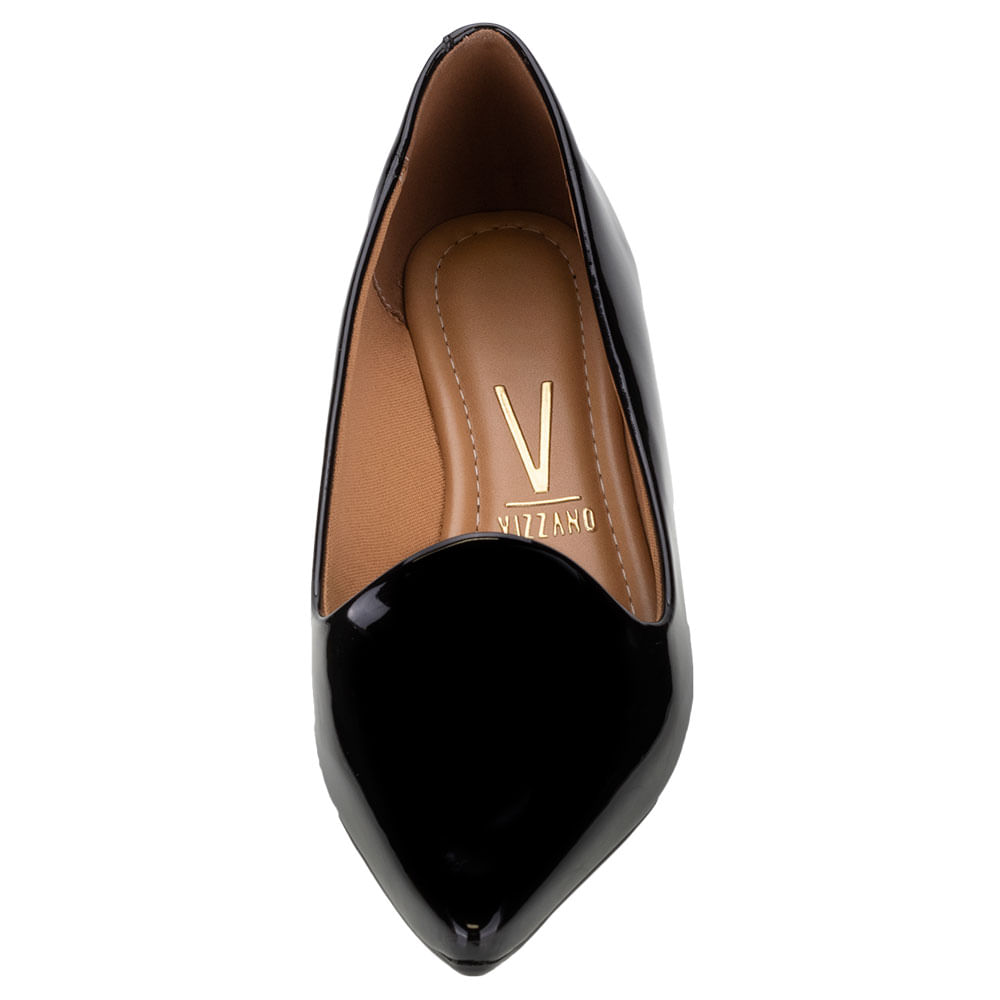 Sapatilha Feminina Bico Fino Vizzano 1131529 VERNIZ/PRETO