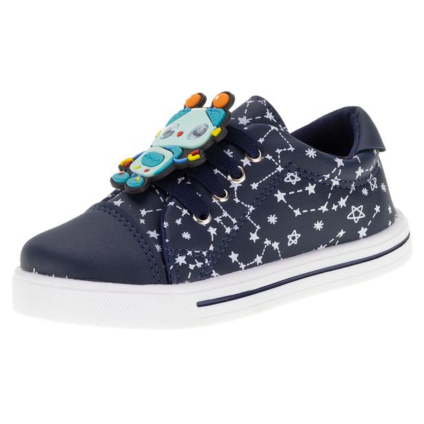 Tênis Infantil Masculino Lindo Jú - 15522 AZUL/BRANCO 01 23
