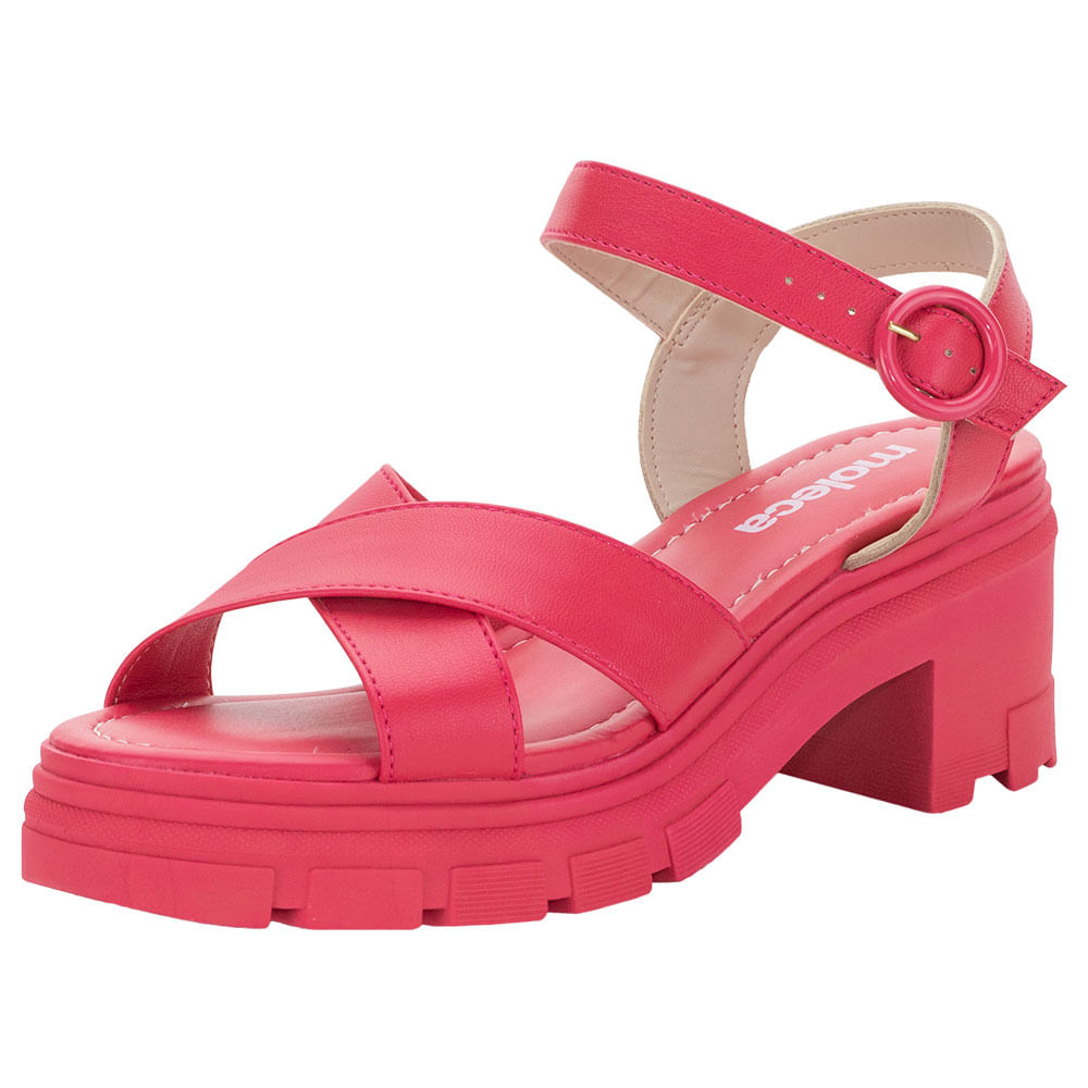 Sandália Feminina Tratorada Moleca - 5476102 PINK | Clovis Calçados