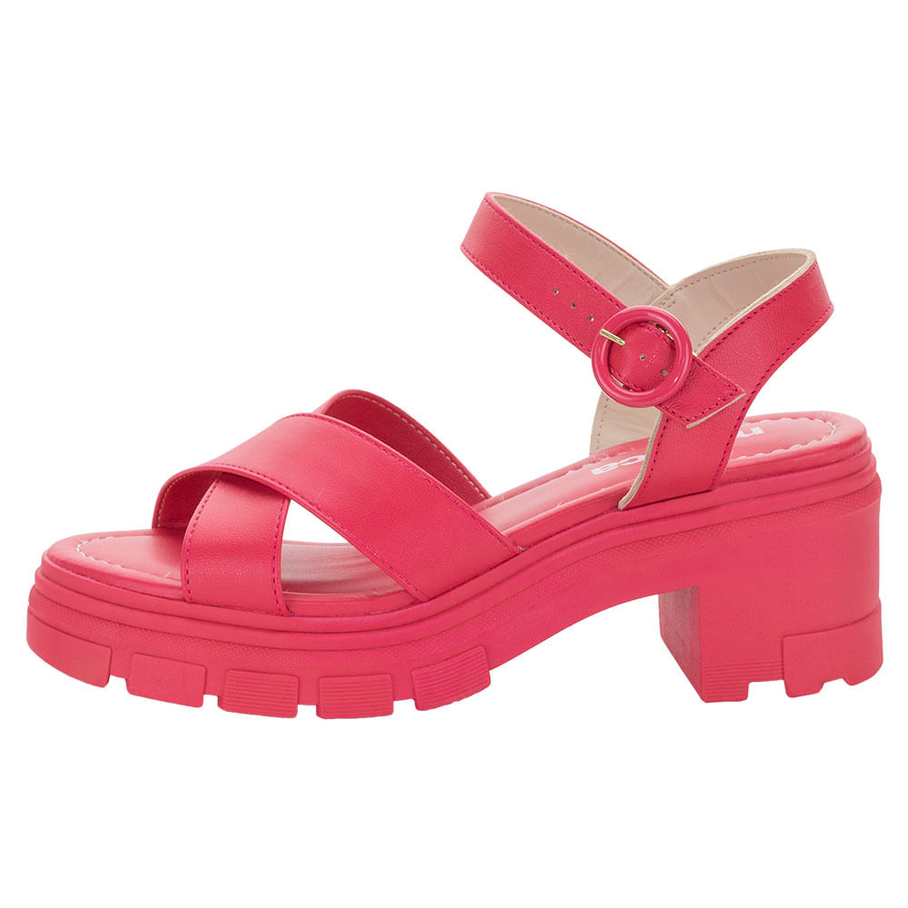 Sandália Feminina Tratorada Moleca 5476102 PINK cloviscalcados