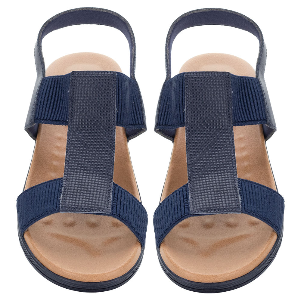 Sandália Feminina Salto Baixo Usaflex AD3919 MARINHO