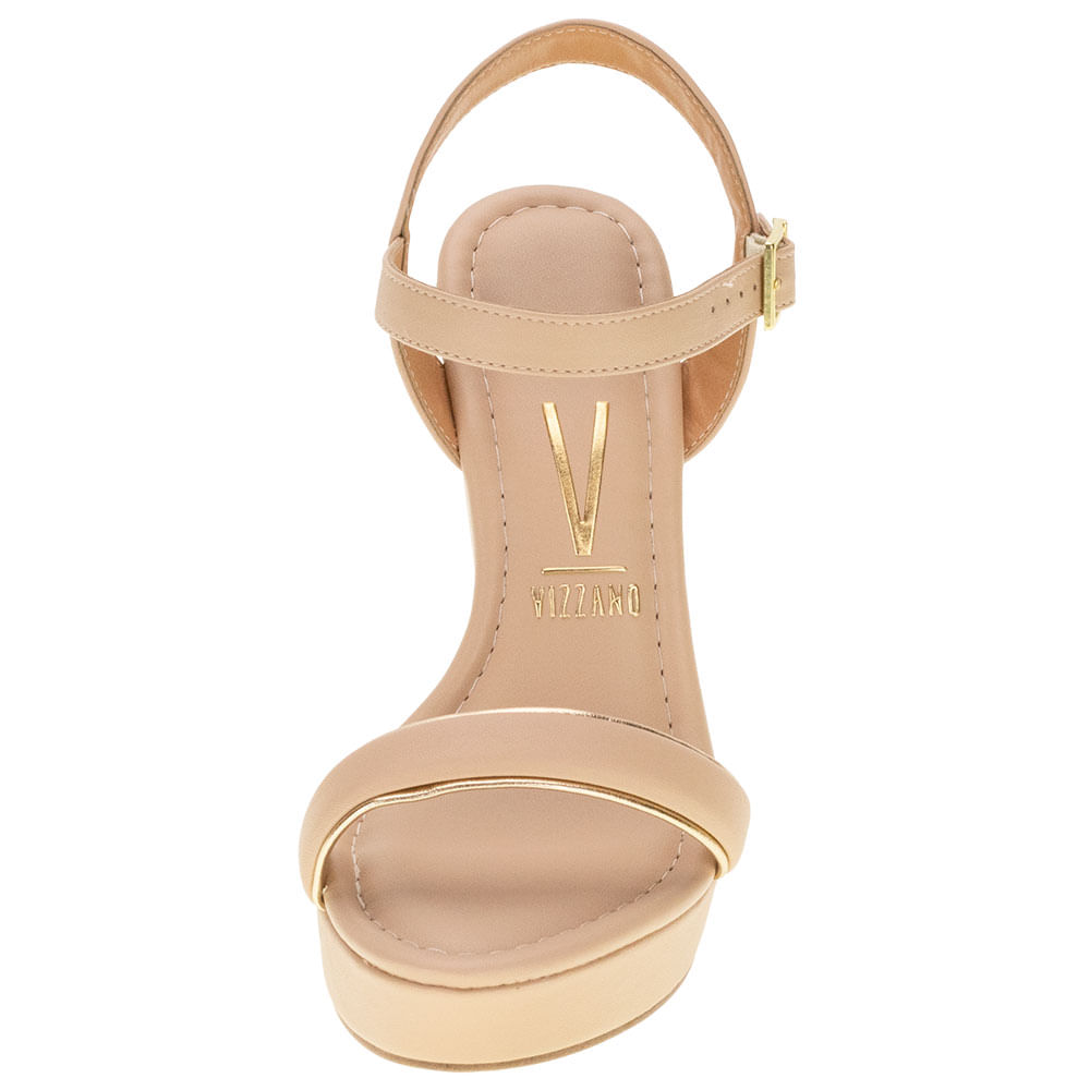 Sandália Feminina Anabela Vizzano 62833096 BEGE cloviscalcados