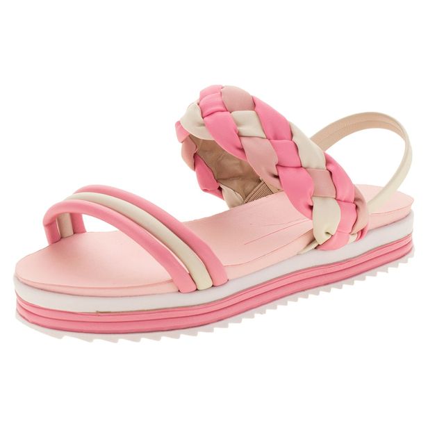 Sandália Infantil Feminina Molekinha - 23051343 BRANCO/ROSA 25
