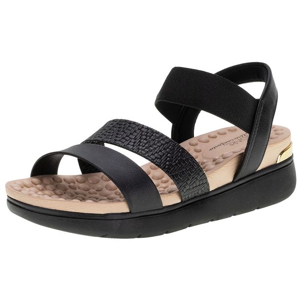 Sandália Feminina Salto Baixo Modare - 7151119 PRETO 34