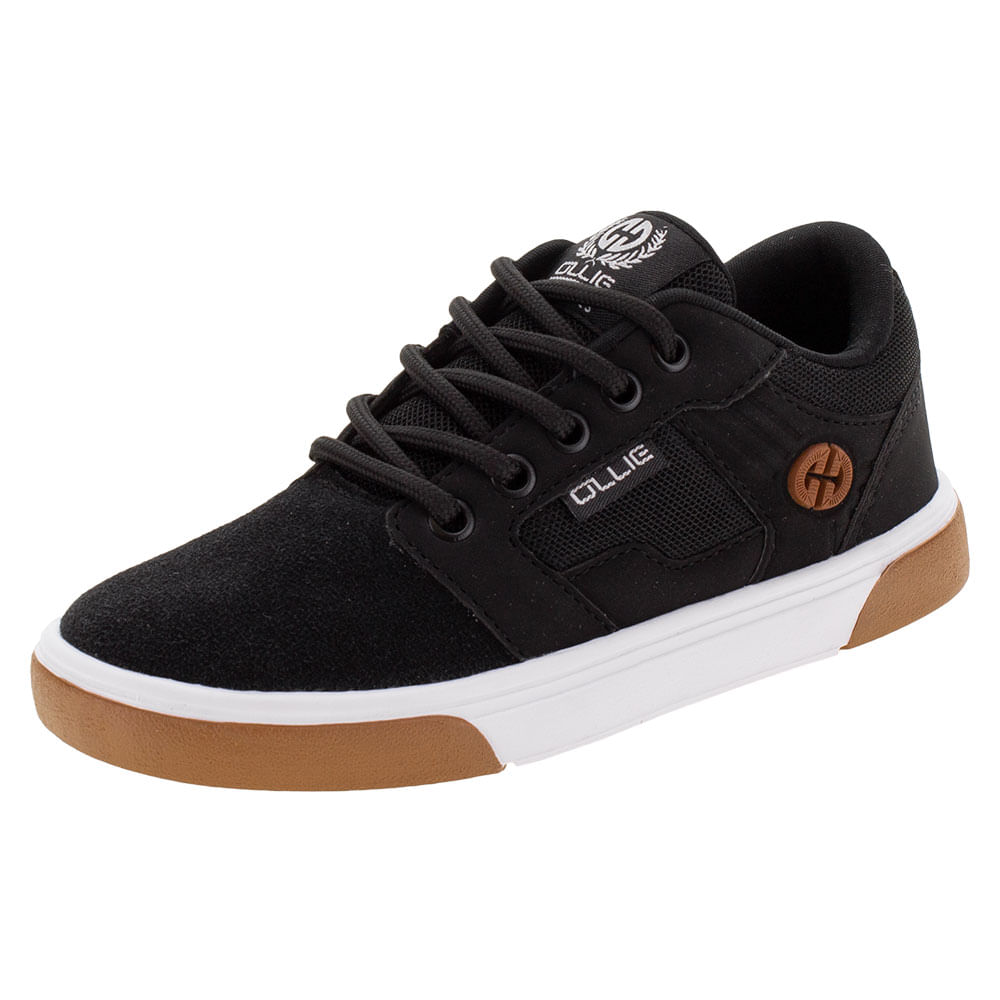 Tênis Infantil Masculino Plazza Ollie - 400 PRETO | Clovis Calçados