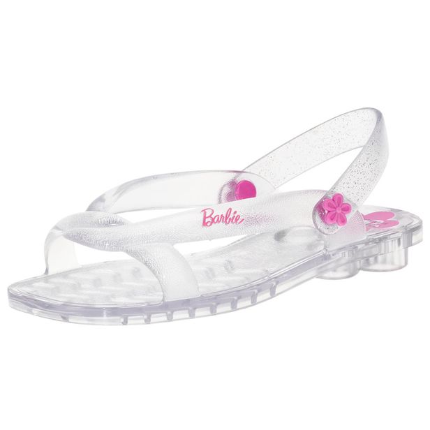 SAndália Infantil Barbie jelly Grendene Kids  - 22880 CINZA/ROSA 30