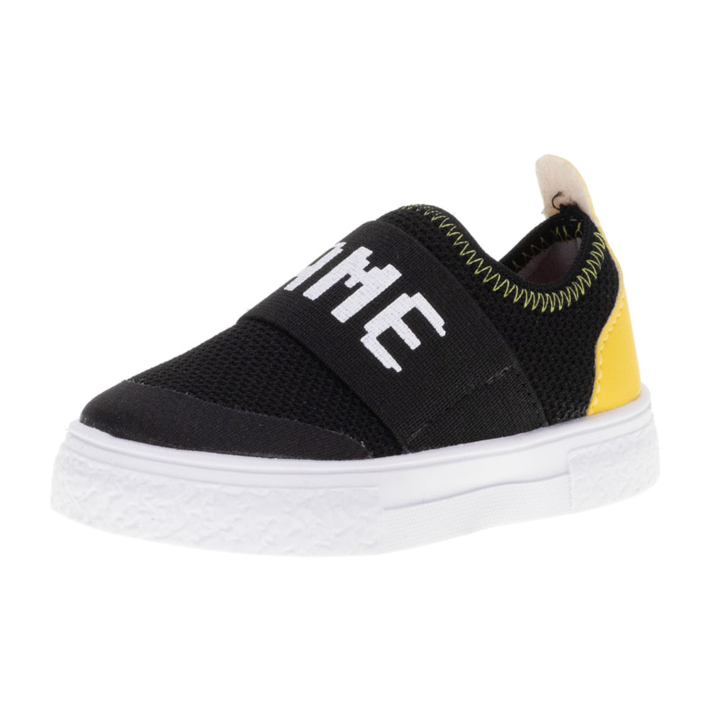 Tênis Infantil Slip On Mini Passo - 16404 PRETO 20