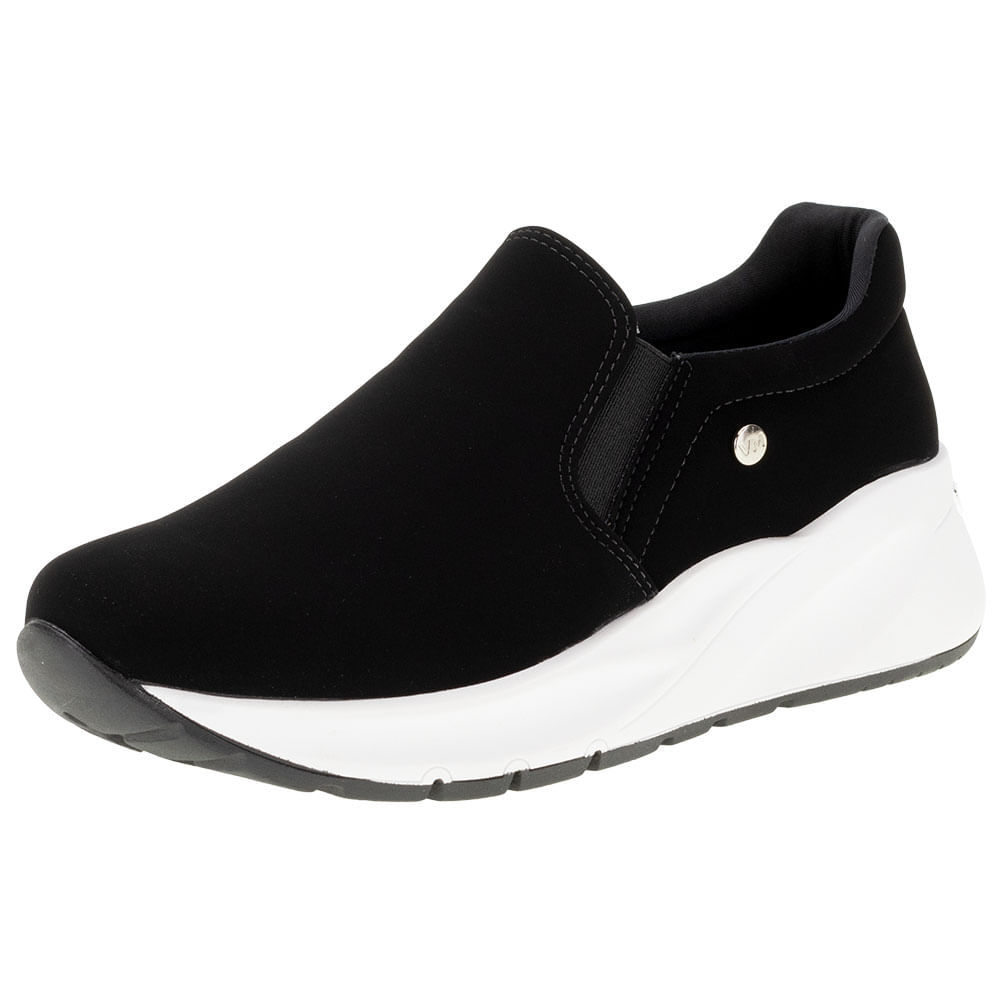 Sapatos Femininos Tenis Slip On Via Marte Preto Tênis Feminino