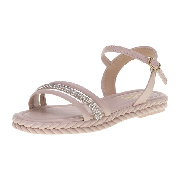 Sandália Infantil Feminina Strass NilQi - 35081 BEGE 31