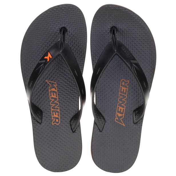 Chinelo Masculino Summer Kenner - DGX PRETO/LARANJA 37