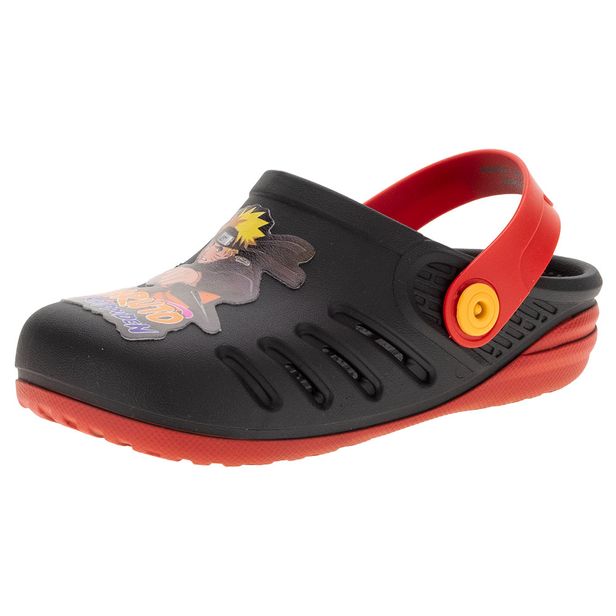 Clog Infantil Naruto Fun Jutsu Grendene Kids - 22848 PRETO/VERMELHO 01 25