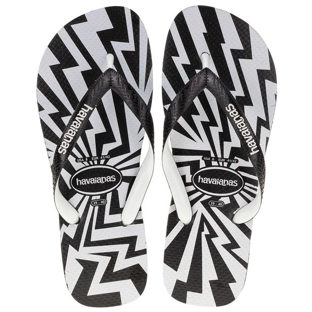 Chinelo Masculino Crash Mix Havaianas - 4147884 PRETO/BRANCO 37/38