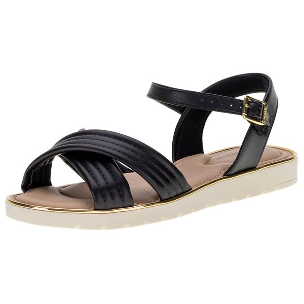 Sandália Feminina Salto Baixo Modare - 7175104 PRETO 35