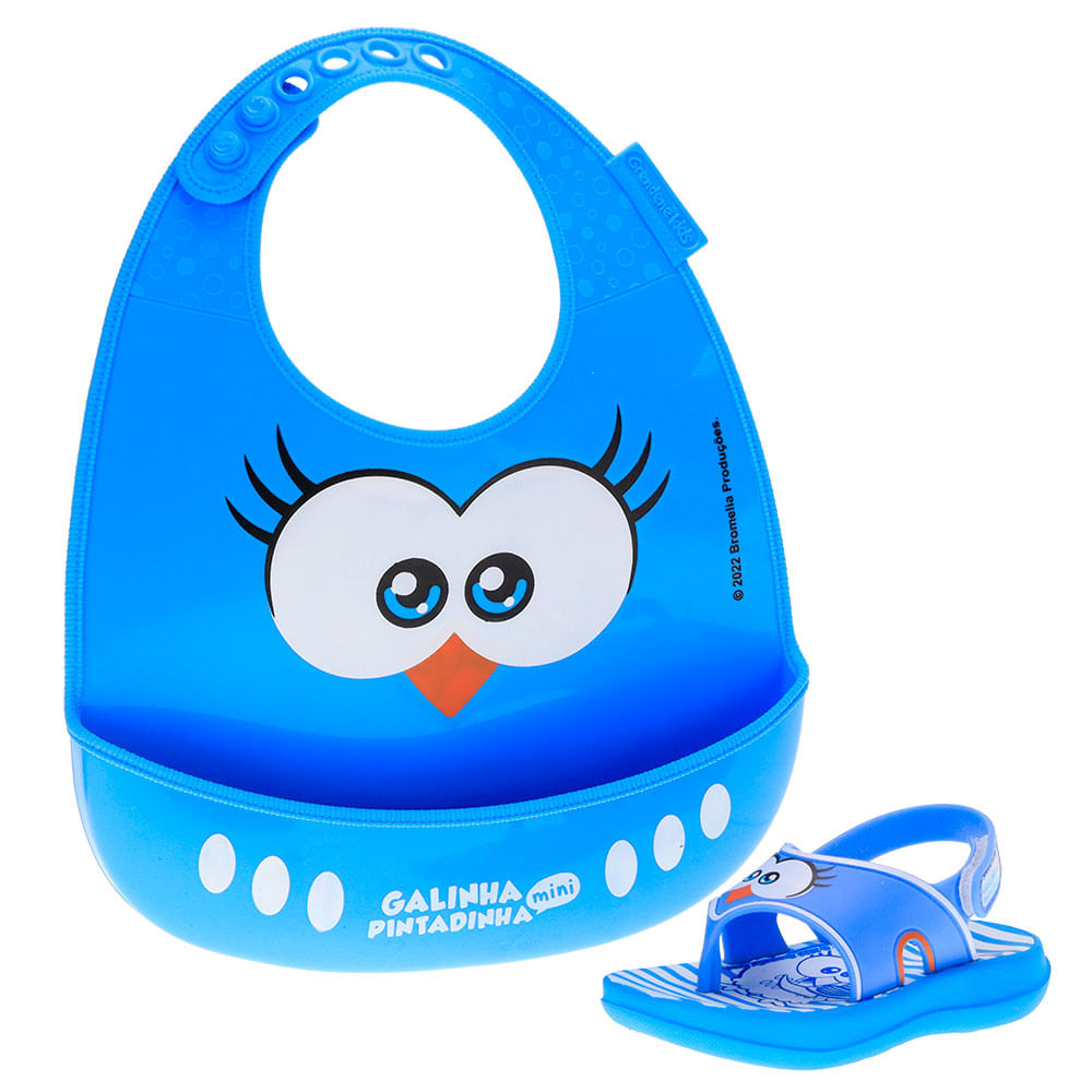 Kit Chinelo Baby Galinha Pintadinha + Babador Grendene Kids - 22738