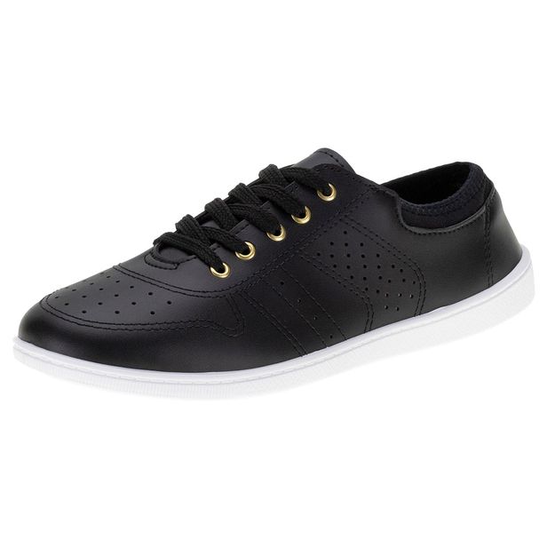 Tênis Feminino Casual Moleca - 5605456 PRETO 34