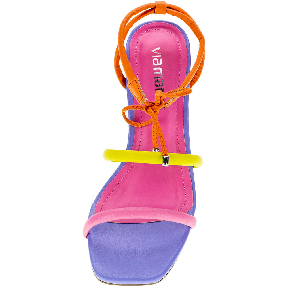 Via Marte Sandalia Rosa Salto Grosso Sandalia Salto Grosso Pink