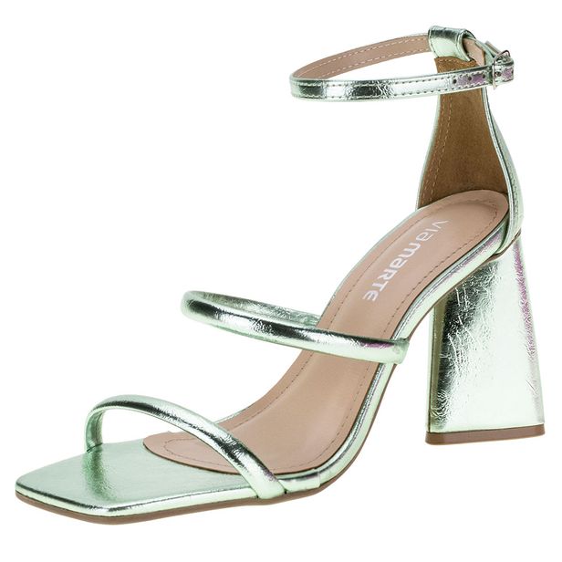 Sandália Feminina Salto Grosso Via Marte - 2217102 VERDE 38