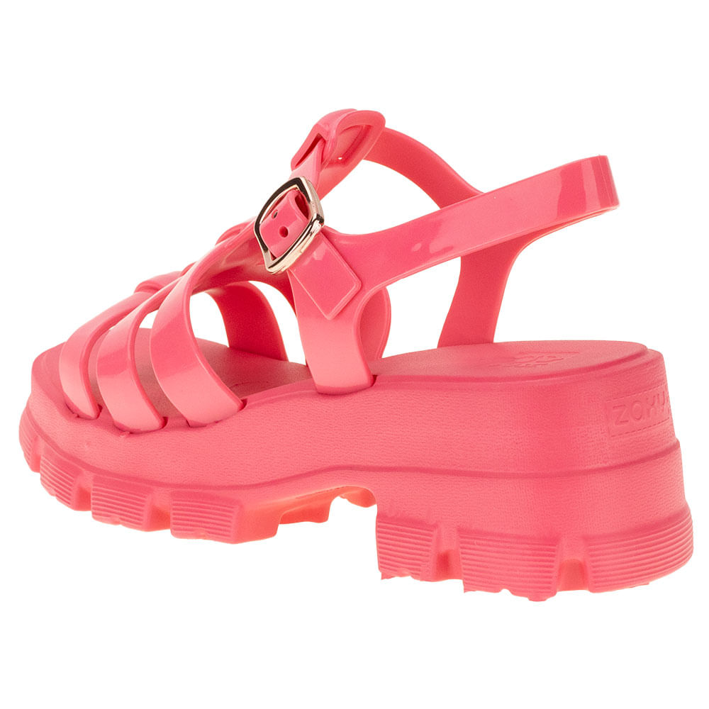 Sandália Feminina Tratorada Power Zaxy - 18841 PINK | Clovis Calçados