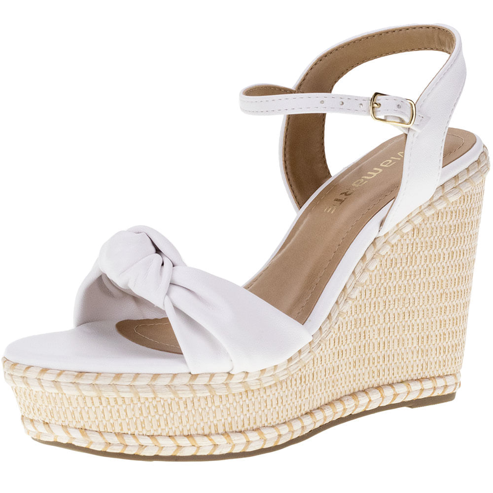 Sandália Anabela Sandalias Via Marte Sandália Feminina Anabela Via