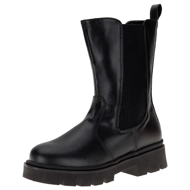 Bota Feminina Cano Médio Mooncity - 72244 PRETO 34