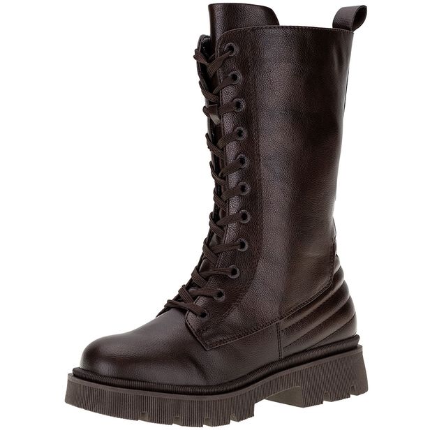 Bota Feminina Coturno Mooncity - 72245 CAFÉ 35