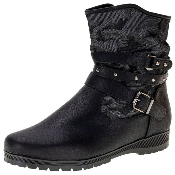 Bota Feminina Cano Baixo Mooncity - 71123 PRETO 34