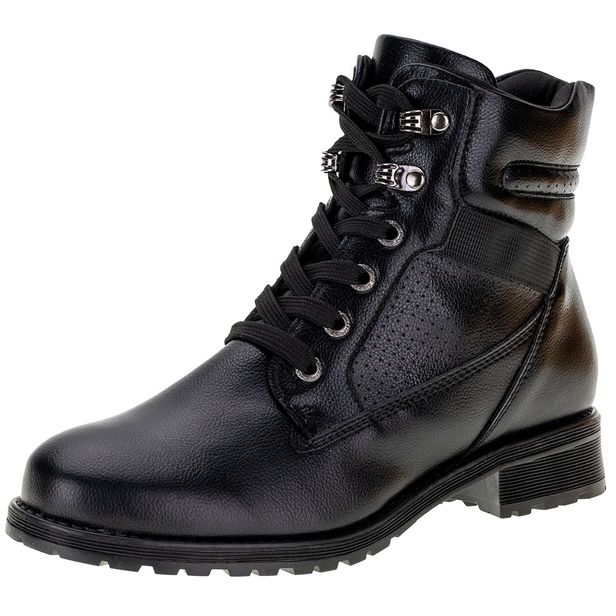 Bota Feminina Coturno Mooncity - 72125 PRETO 34