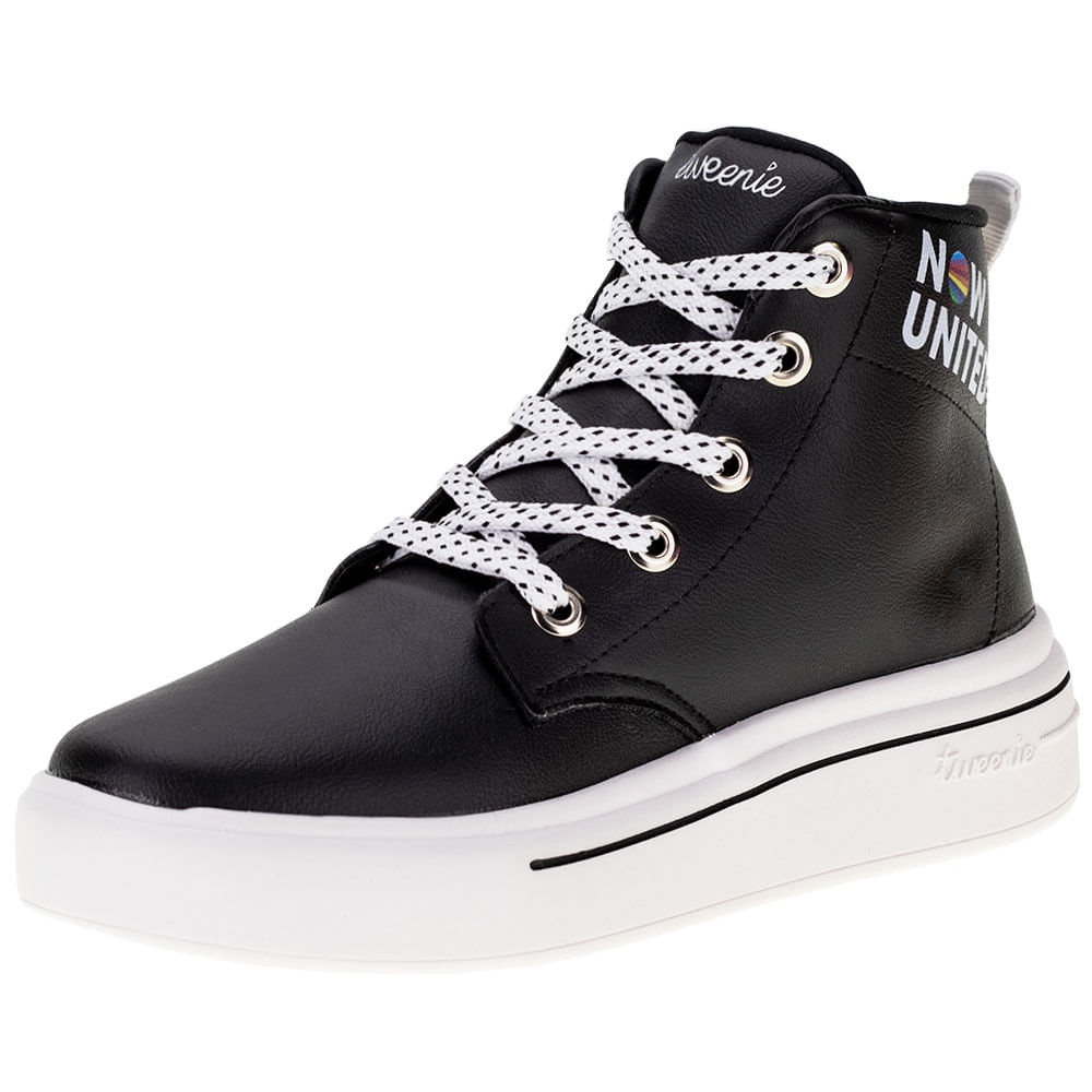 Clovis Calçados Tenis Pampili Cano Alto Preto Tênis Infantil Cano