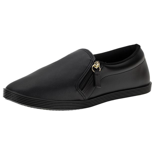 Tênis Feminino Slip On Beira Rio - 4205132 PRETO 34