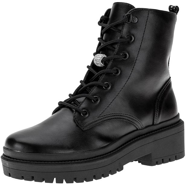 Bota Feminina Coturno Via Marte - 23100101 PRETO 34