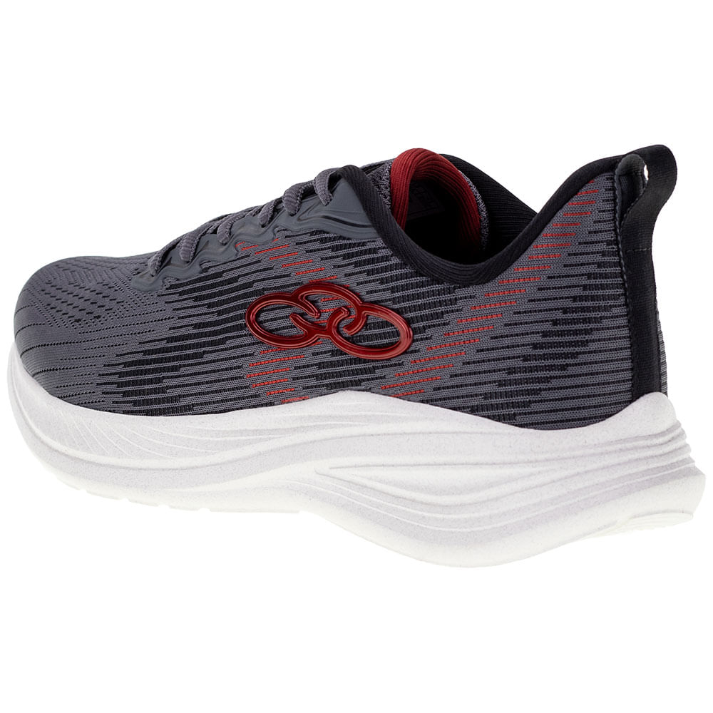 Tênis Masculino Marte Olympikus - 156 CINZA/VERMELHO - cloviscalcados