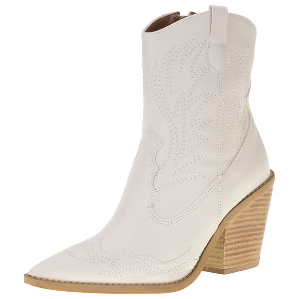 Bota Feminina Country Cano Baixo Suzana Santos - 356054798 MARFIM 39