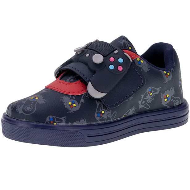 Tênis Infantil Masculino Lindo Jú - 15522 MARINHO/VERMELHO 23