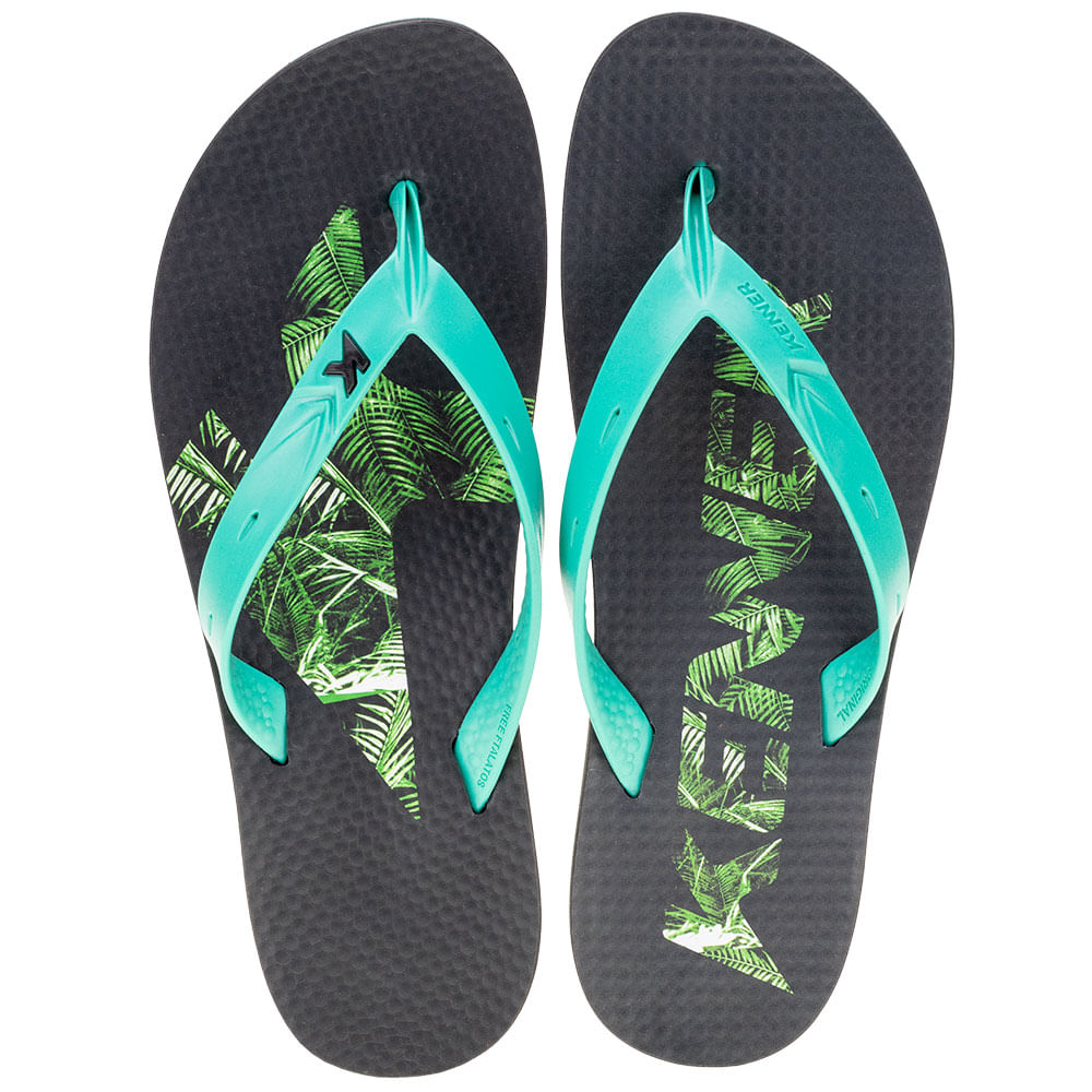 Chinelo Masculino Summer Kenner DGD03 PRETO/VERDE cloviscalcados