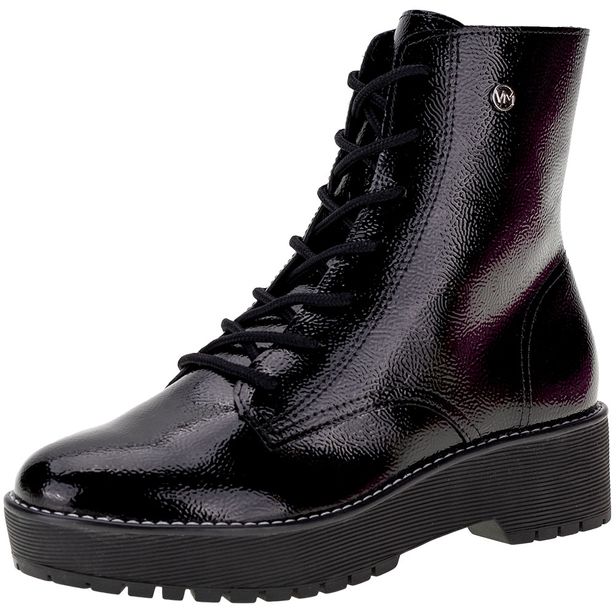 Bota Feminina Coturno Via Marte - 2360801 VERNIZ/PRETO 34