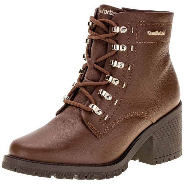 Bota Feminina Coturno Comfortflex - 2377302 CAFÉ 35