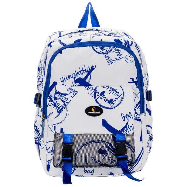 Mochila Feminina Arara Dourada -6622 BRANCO/AZUL