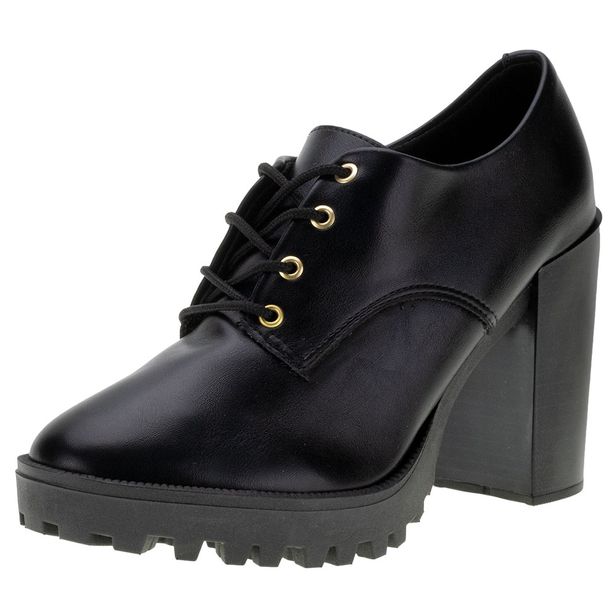 Sapato Feminino Oxford Moleca - 5713101 PRETO 35