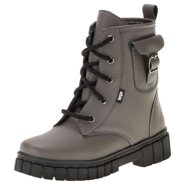 Bota Infantil Coturno Nilqi - 1500 CINZA 29
