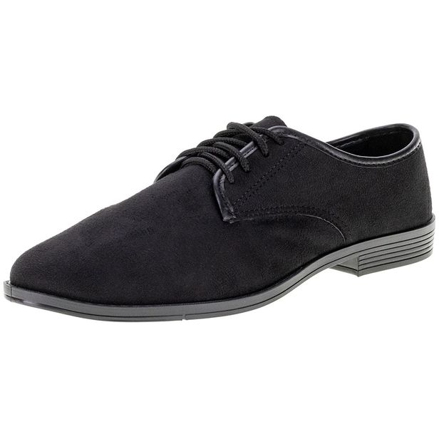 Sapato Feminino Moleca - 5621215 PRETO/CAMURÇA 34