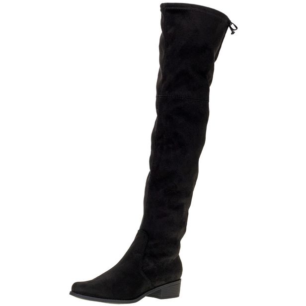 Bota Feminina Over The Knee Bottero - 345804 PRETO/CAMURÇA 34