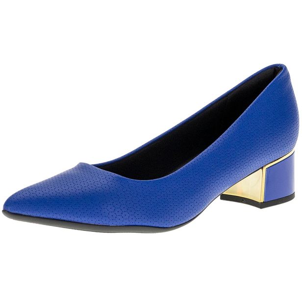 Sapato Feminino Salto Grosso Piccadilly - 739115 AZUL 34